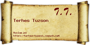 Terhes Tuzson névjegykártya